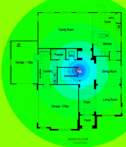 WiFi router placement heat map