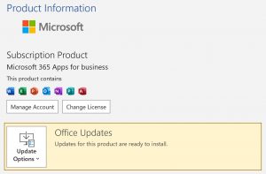 Microsoft Office Update Available